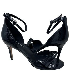 Marc Fisher Brodie Black Heels Sandals Ankle Strap 9